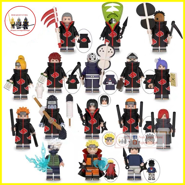 Minifigures các nhẫn giả ninja Naruto siêu đẹp đầy đủ phụ kiện WM6105 WM6106 siêu phẩm shinobi