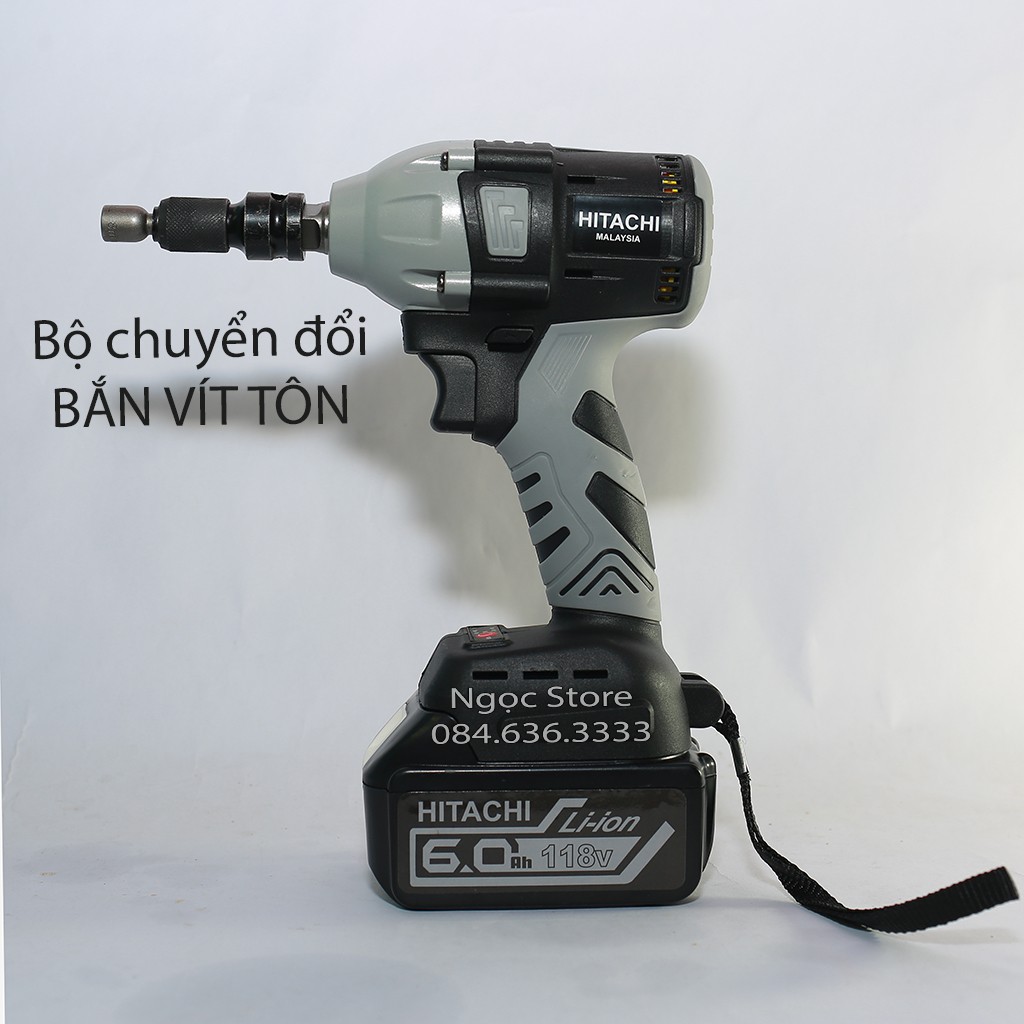 [Bảo Hành 12 Tháng] Máy Siết Bulong HITACHI 118V Không Chổi Than - Mã HAION giảm 20k