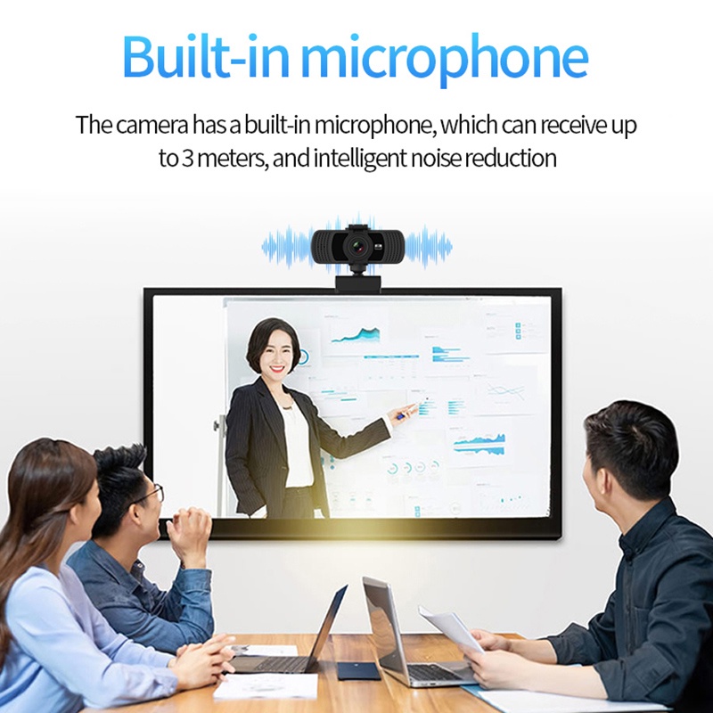Webcam USB HD 30fps tích hợp micro 2K cho laptop | BigBuy360 - bigbuy360.vn