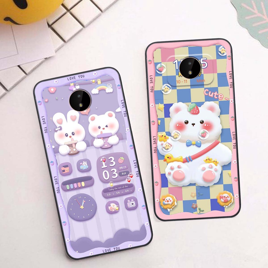 Ốp lưng Nokia C20 in hình gấu cute,bò sữa 3D cute dễ thương bảo vệ điện thoại