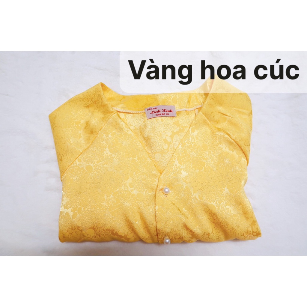 Bộ Bà Ba Lụa Gấm truyền thống Đi Lễ Chùa