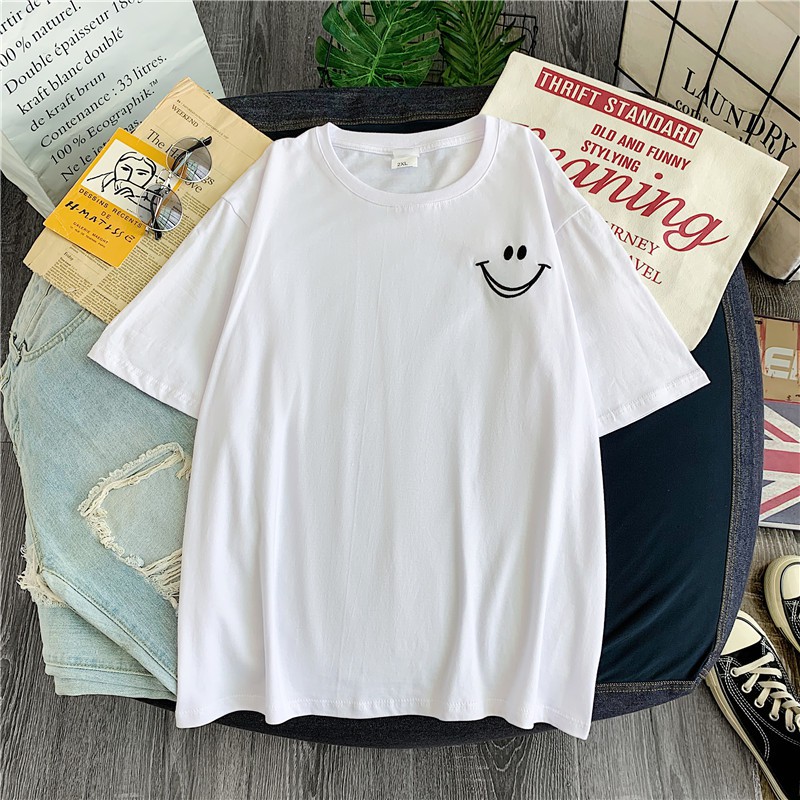 NRVP Áo thun dáng rộng tay ngắn cho nữ