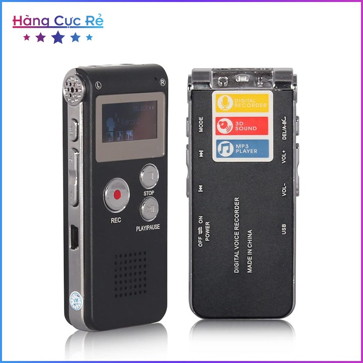 Máy ghi âm siêu nhỏ mini HCR012 ❣️Freeship❣️ Máy ghi âm giọng nói nghe nhạc MP3/MP4-Tặng kèm tai nghe-Shop Hàng Cực Rẻ