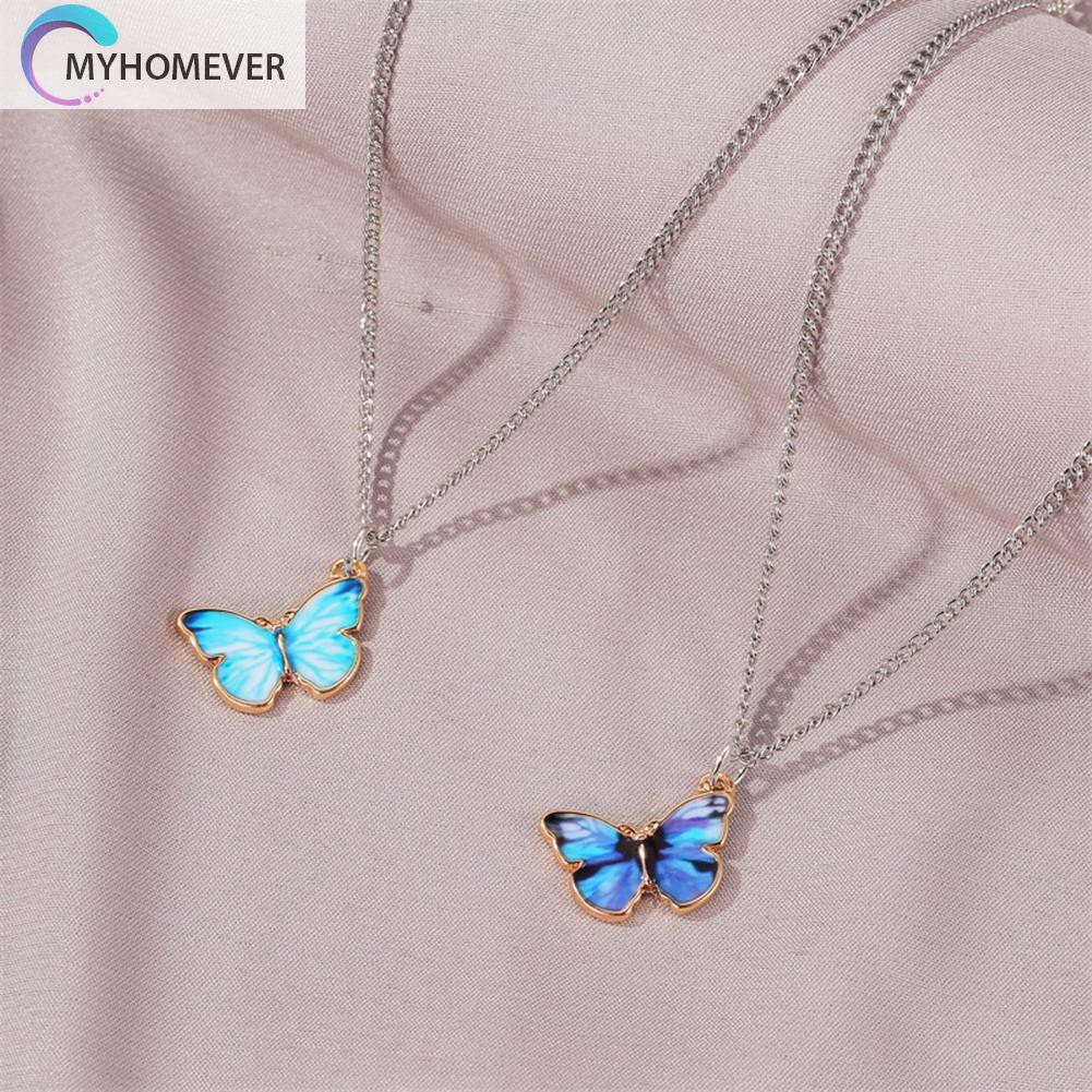 Dây Chuyền Mặt Bướm Nhiều Màu