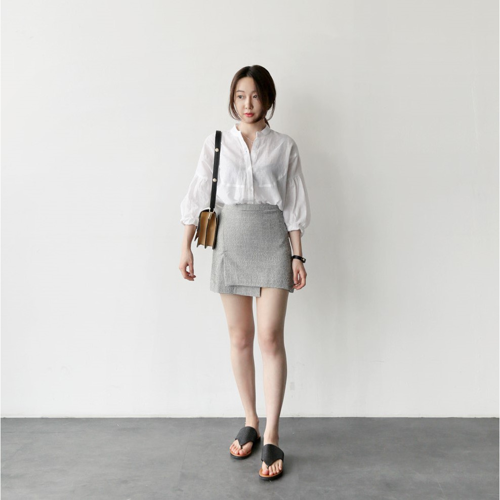 Áo Sơ Mi Bằng Vải Lanh Cotton Dài Tay Màu Trơn 27938