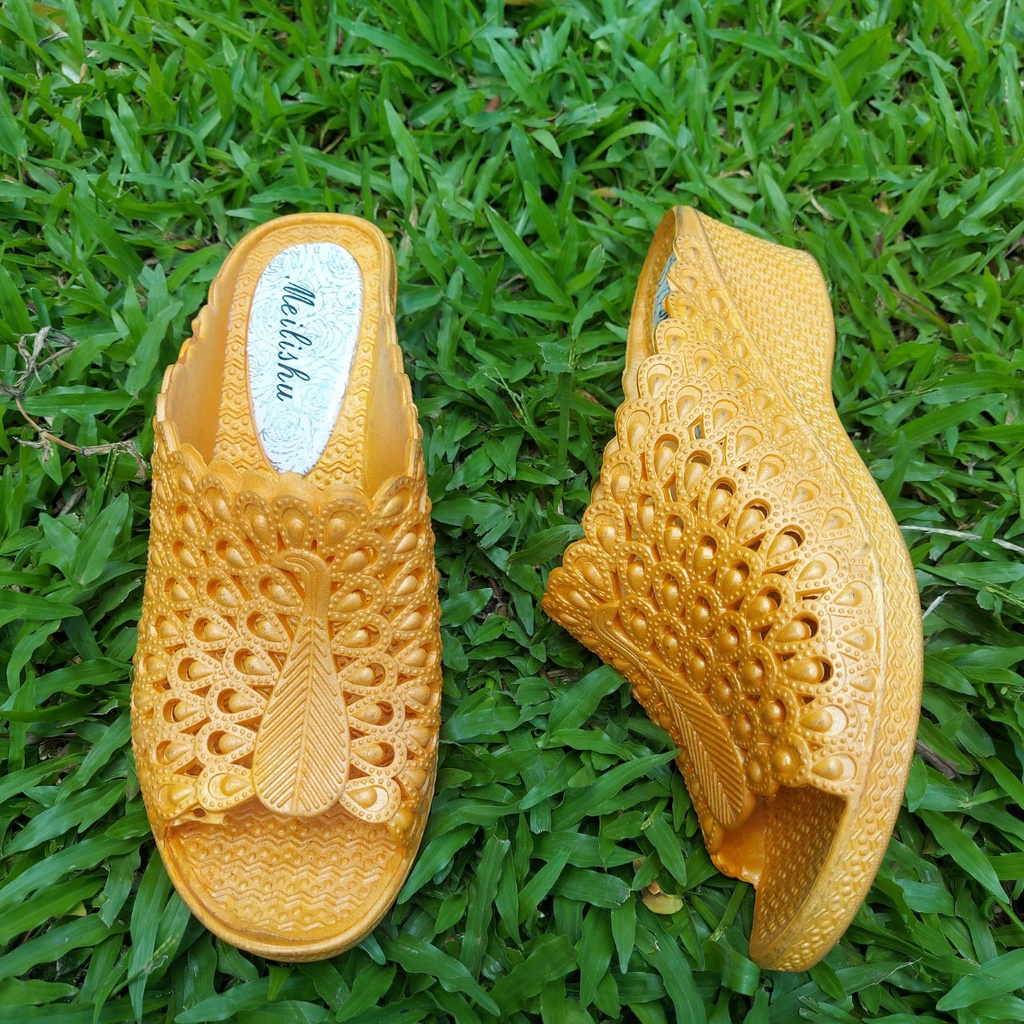 DÉP NHỰA DẺO NỮ ĐI MƯA CAO 4CM