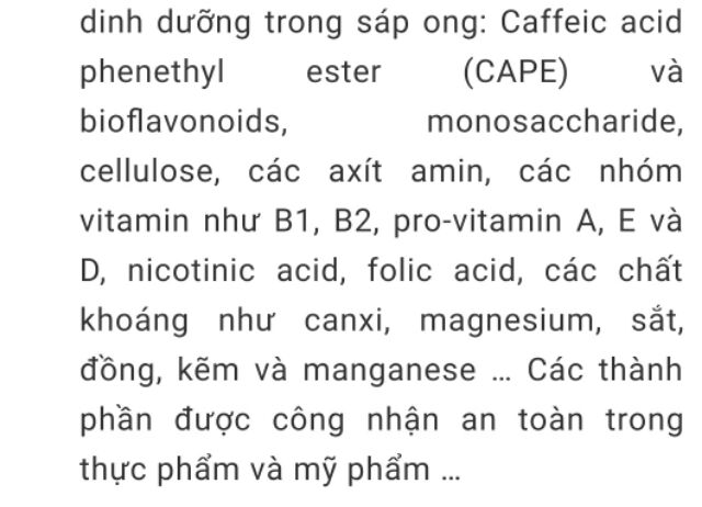 Sáp ong vàng organic