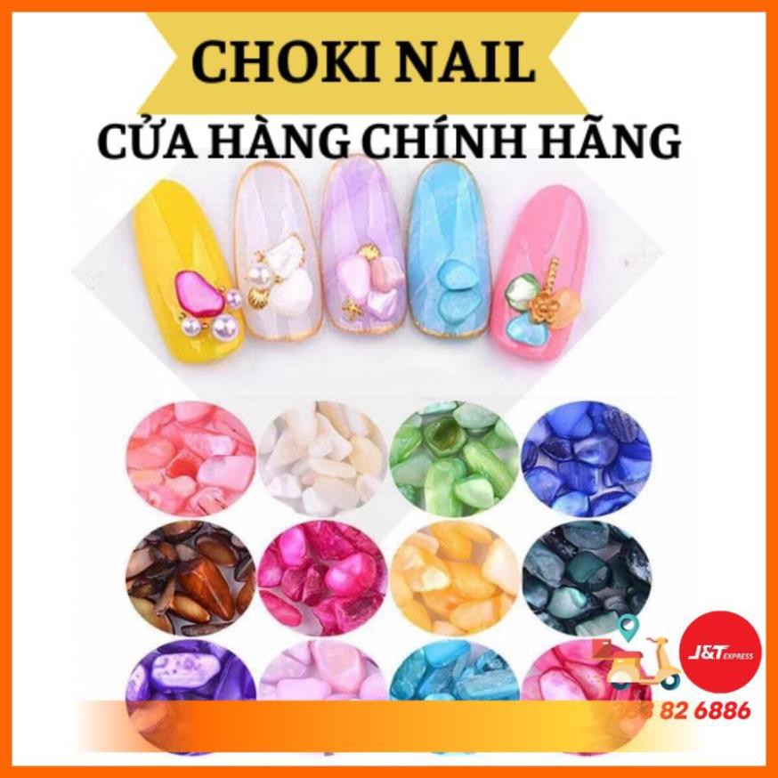 [Hàng Chính Hãng] Sét xà cừ sỏi 12 màu trang trí móng nail tự nhiên