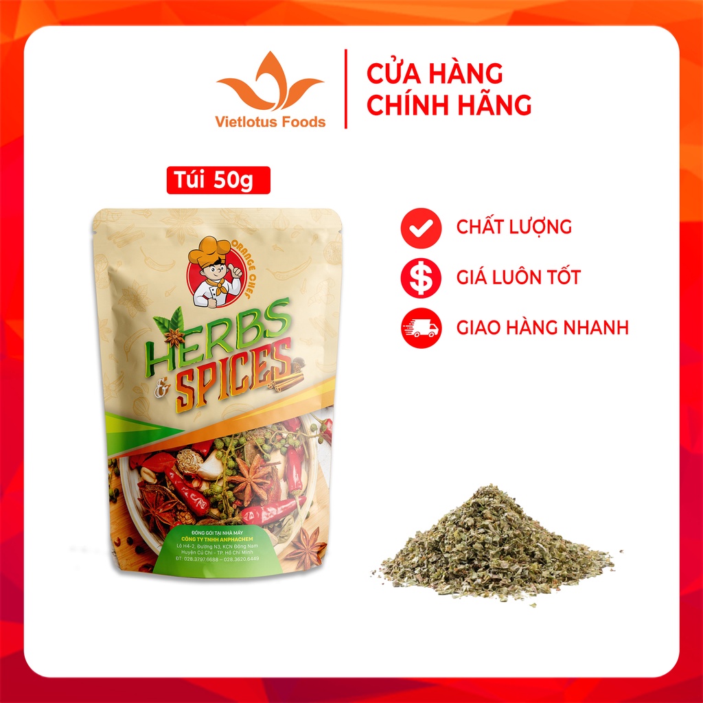 Lá Kinh Giới Tây Sấy Khô - Marjoram Rubbed - 50 gram