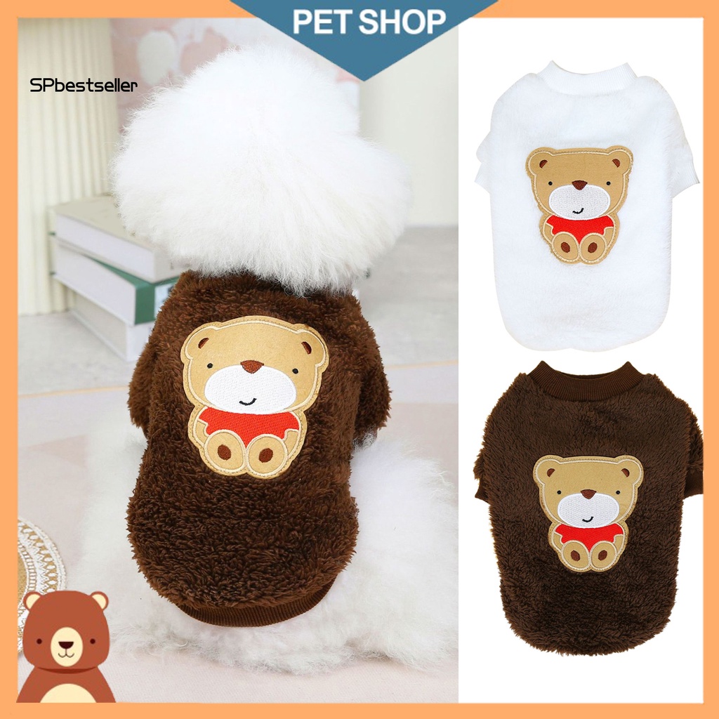 Áo Khoác Cotton Hai Mặt In Hình Gấu Giữ Ấm Dành Cho Thú Cưng