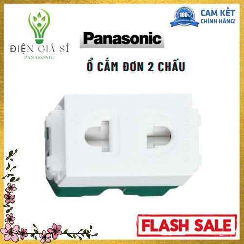 Ổ Cắm Đơn 2 Chấu(CHÍNH HÃNG) Panasonic Dòng WIDE WEV1081SW