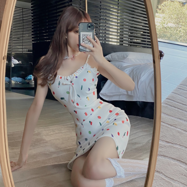 Đầm hai dây dáng chữ A ôm eo cơ thể phong cách Pháp mùa hè quyến rũ | BigBuy360 - bigbuy360.vn