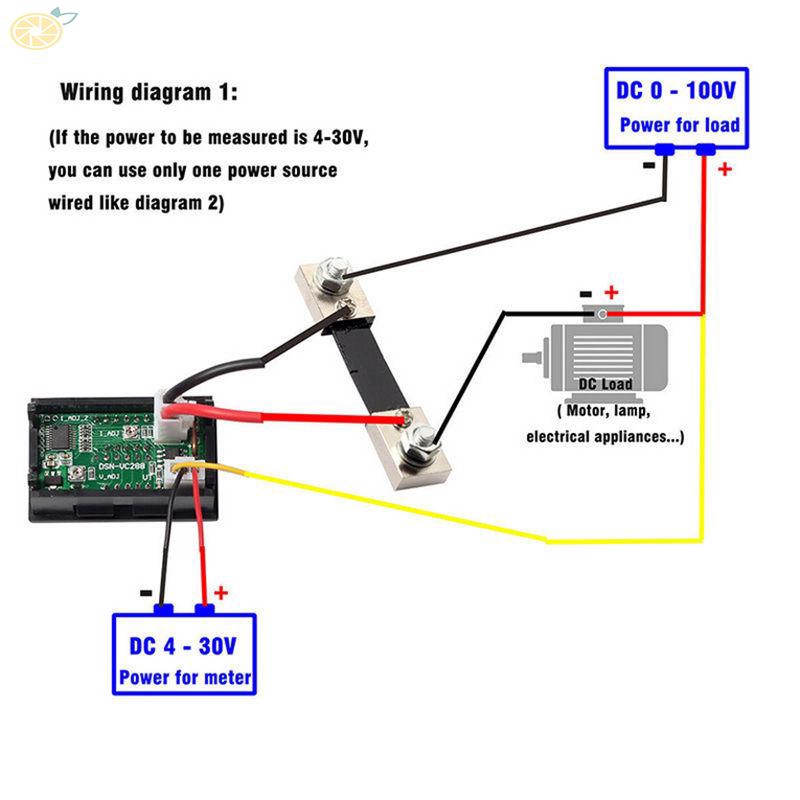 Bộ dụng cụ Vôn kế tích hợp Ampe kế cao cấp 10A/50A/100A 0.28&quot;