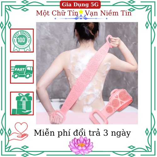 Dây Tắm - Cọ lưng Silicon 2 mặt