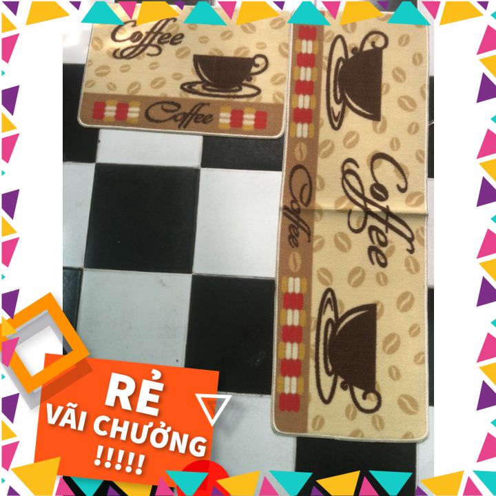 ʙộ ᴛʜảᴍ ʙếᴘ ᴛʀᴀɴɢ ᴛʀí [ Xả Kho] Chống Trơn Trượt + Sạch Bếp Hoa Văn Ngẫu Nhiên