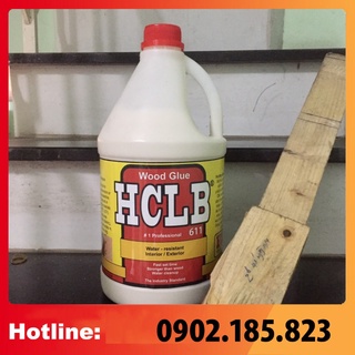 Keo dán gỗ hclb 611 4000ml - woodglue cho sàn gỗ, cầu thang, dán nhựa fomex, [ keo gỗ tủ giường, keo dán gỗ, keo sơn che