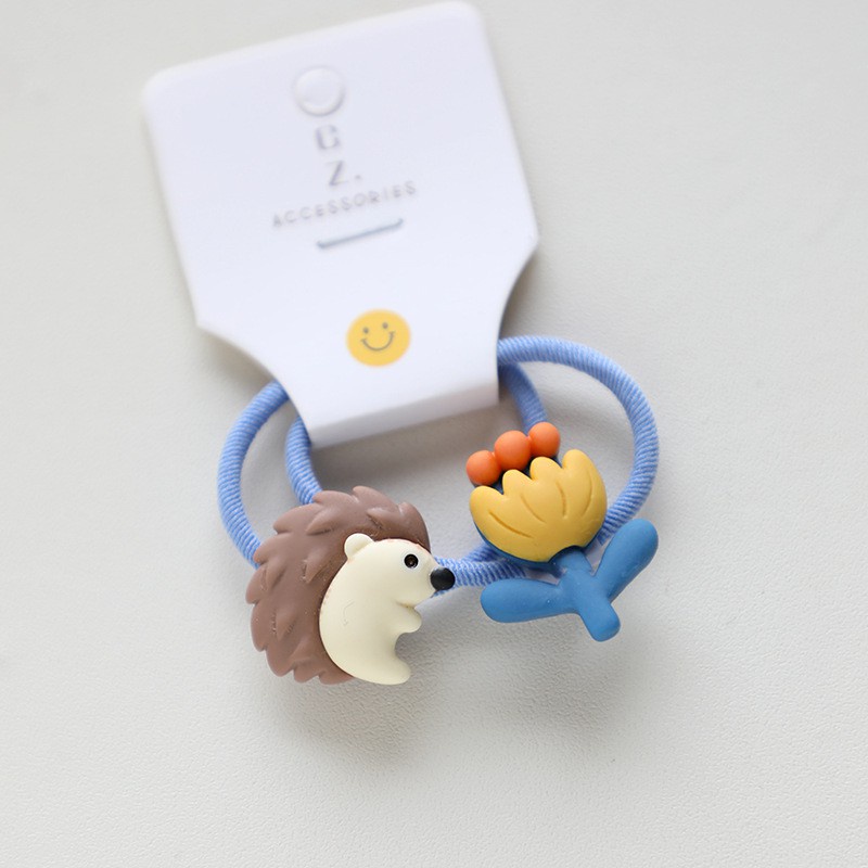 Set 2 Kẹp Tóc Hình Hoa / Sóc Dễ Thương Cho Bé Gái
