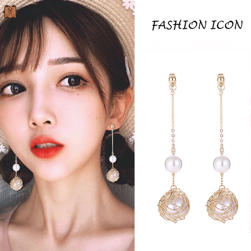 Cod In Stock New Hoa tai dáng tròn thời trang phong cách cho nữ