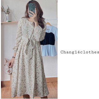 Váy hoa nhí dây cột eo