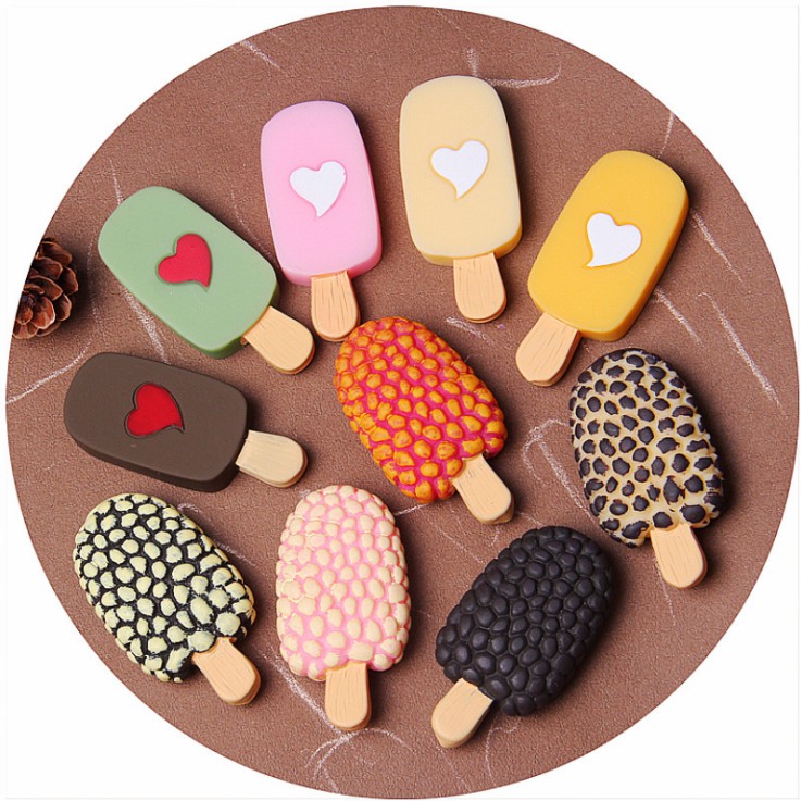Các mẫu charm kem que cực xinh xắn cho các bạn làm móc khóa, trang trí vỏ điện thoại, Jibbitz, DIY
