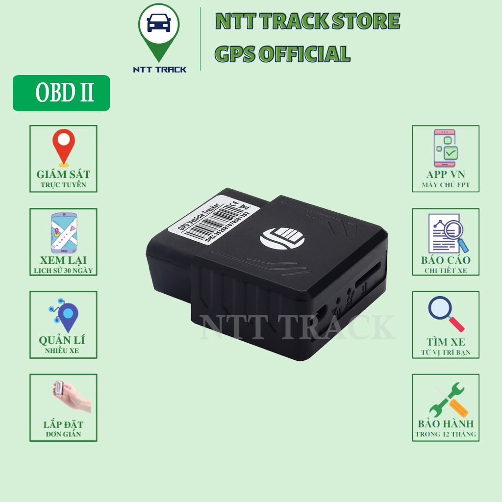 Thiết bị định vị ô tô NTT Track OBD II bảo hành chính hãng 12 tháng NTT206