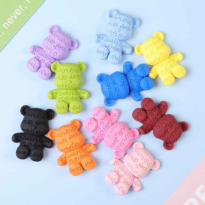 Charm gấu Ducky Zero nhiều màu trang trí Jibbitz, kẹp tóc, vỏ ốp điện thoại, DIY