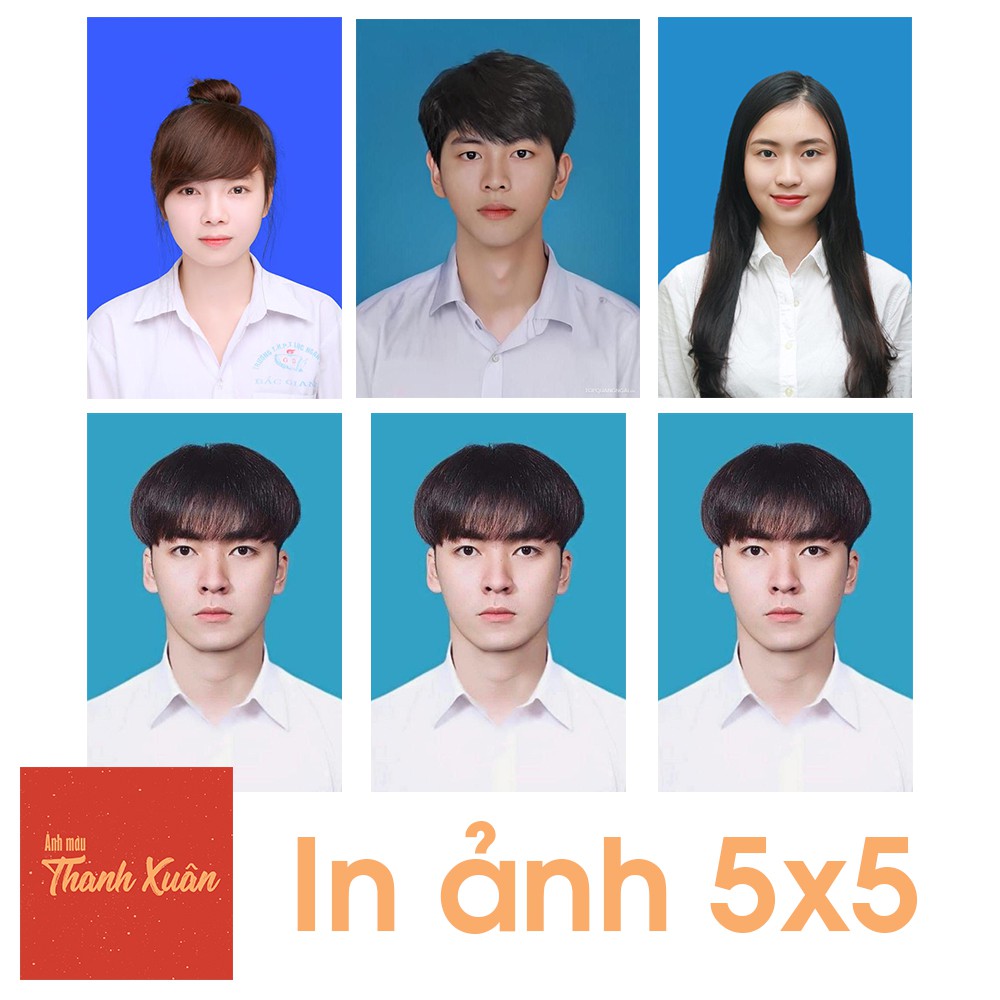 In ảnh thẻ 5x5 chất lượng cao, giao nhanh 30 phút tại HCM - Ảnh Màu Thanh Xuân