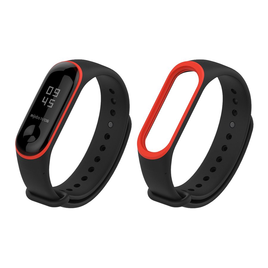 Mijobs Watch Strap Soft Silicone Bracelet Wristband For Xiaomi Mi band 3