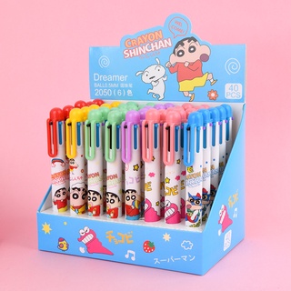 Bút Bi 6 Màu Sắc Ngòi 0.5Cm
