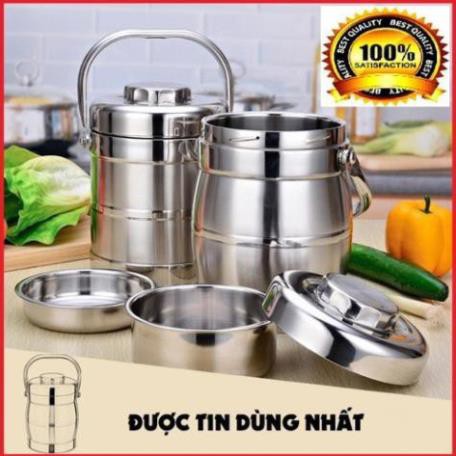 Hộp cơm giữ nhiệt 3 tầng inox cao cấp 1.3L | BigBuy360 - bigbuy360.vn