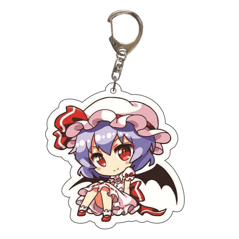 Hhdz TouHou Móc Khóa Acrylic Hai Mặt Hình Nhân Vật Anime Game Reimu Marisa Flandre Koishi Project