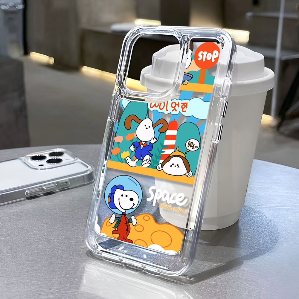 Ốp Điện Thoại Trong Suốt In Hoạt Hình Vũ Trụ Cho iphone 14 pro max 14 pro 14 plus