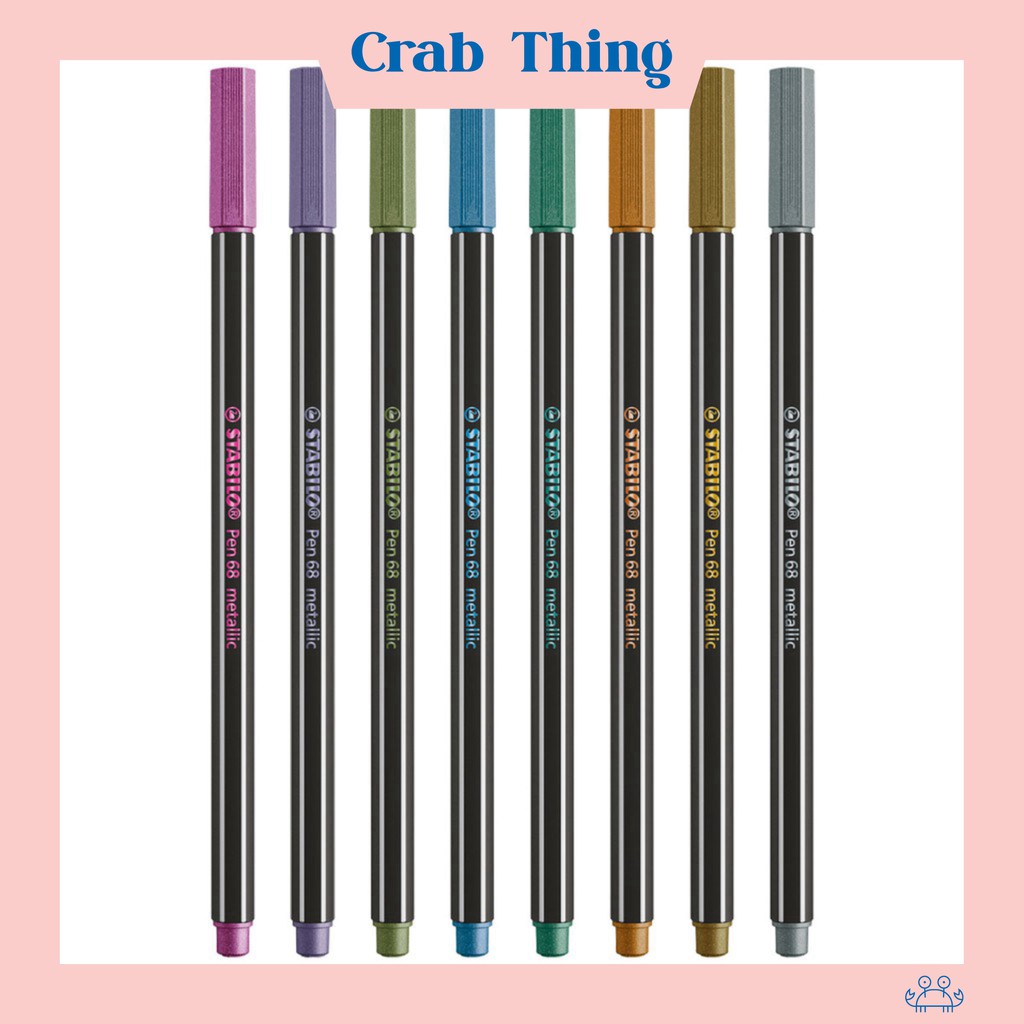 Crab Thing Bút lông nhũ STABILO Pen 68 metallic