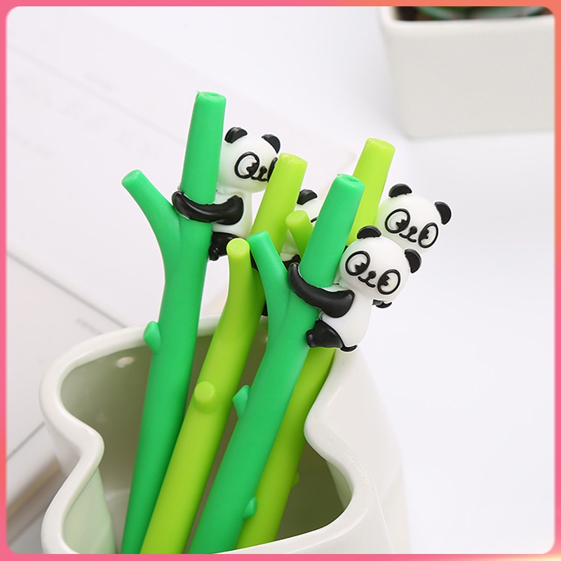 Bút Mực Gel Hình Gấu Trúc Hoạt Hình Dễ Thương Cho Học Sinh