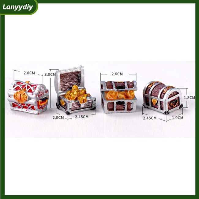 Đồ trang trí Kho Báu Hoạt Hình Mini Bằng Nhựa Resin Không An Toàn Trang Trí Bể Cá