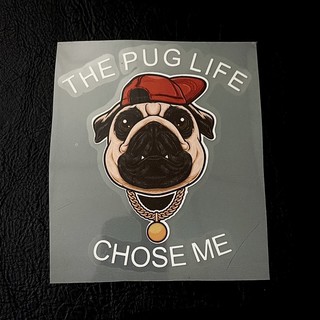 Decal Logo Sticker Patch in áo ủi trực tiếp lên vải hình chó pug