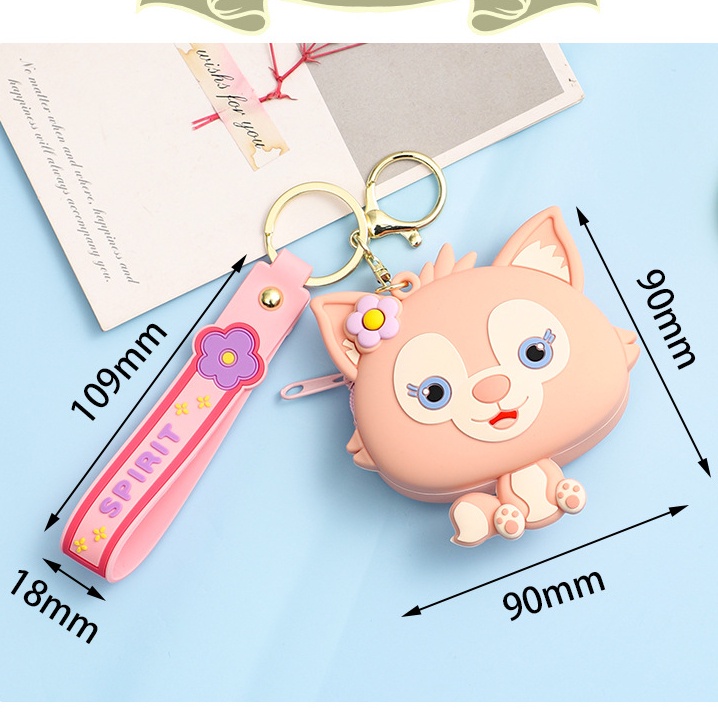 Túi Đựng Tiền Xu / Móc Khóa Họa Tiết Hoạt Hình Lingna Belle
