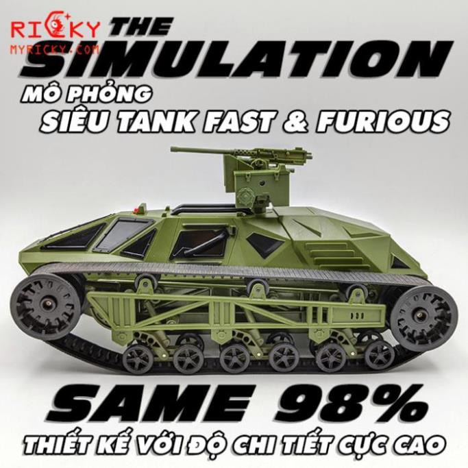 Xe Tank Fast & Furious điều khiển - Tốc độ 20km/h - Pin sạc