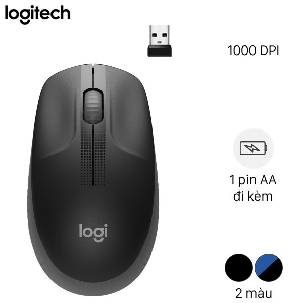 [Mã ELHAMS5 giảm 6% đơn 300K] Chuột không dây Logitech M190 - Hàng chính hãng - Bảo hành 12 tháng