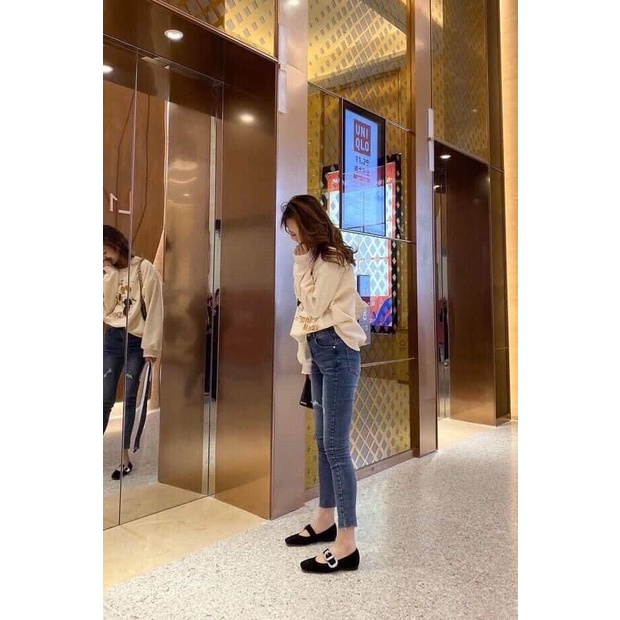 Giày búp bê bệt Jimmy Choo quai đá