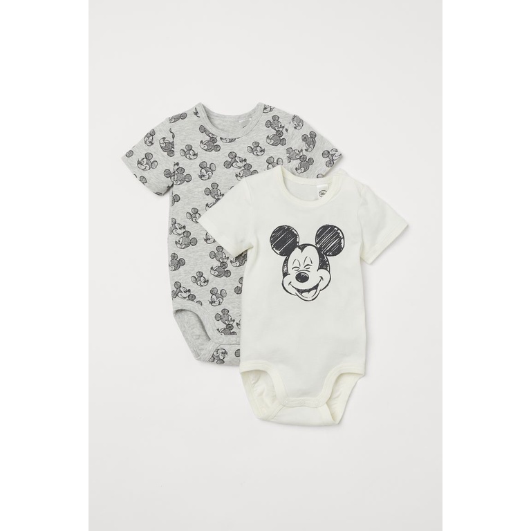 Set 2 bodysuit mickey HM H&amp;M sz  9-12,12-18m _ authentic UK