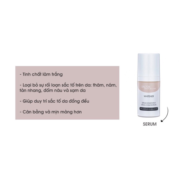 Tinh chất đậm đặc dưỡng trắng da - WHITENER SERUM CONCENTRATE DALTON