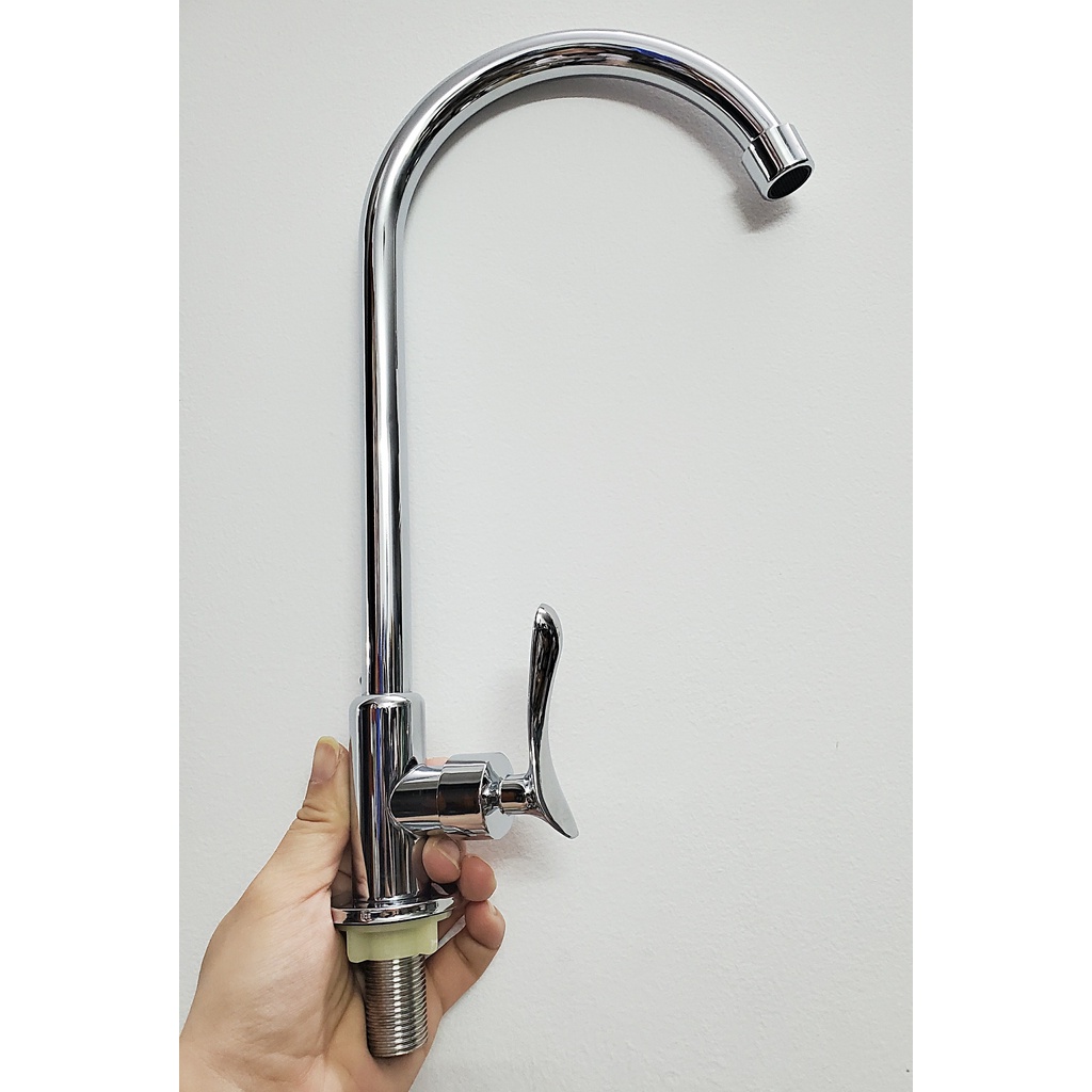 (vòi cổ bi bao không lỏng cần) vòi rửa chén bát lạnh xoay 360 độ