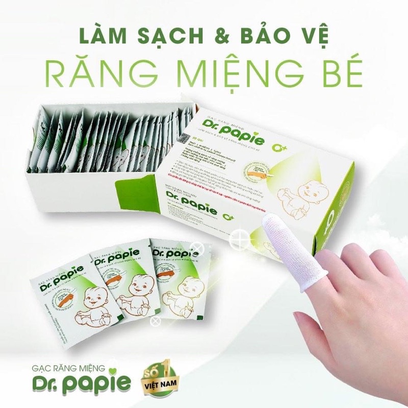 Gạc răng miệng Dr.Papie (30 gói/hộp)