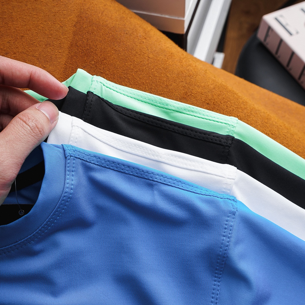 Áo thun bé trai 8-17 tuổi size đại vải thun lạnh thể thao loại trơn 25-60kg