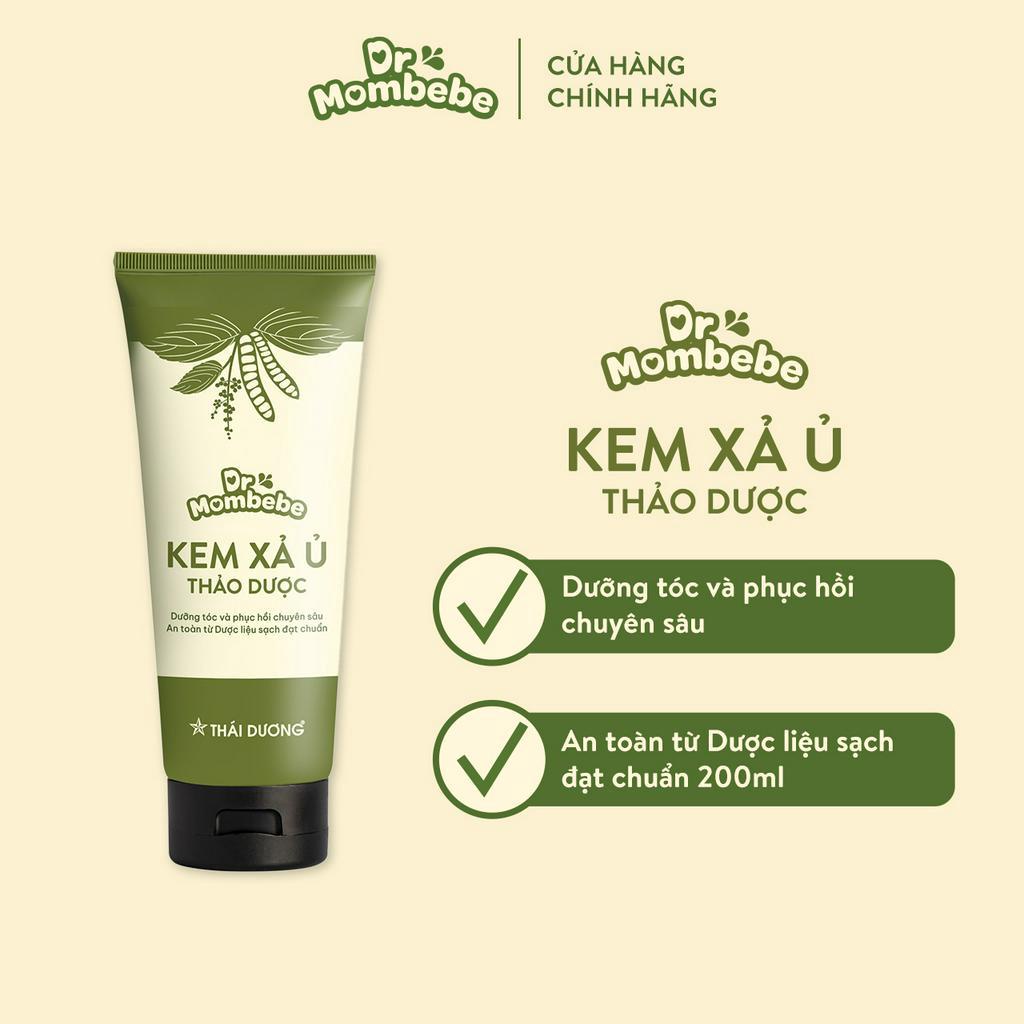 Kem xả ủ thảo dược Dr Mombebe 200ml, chăm sóc tóc, dưỡng tóc và phục hồi chuyên sâu, an toàn từ Dược liệu sạch đạt chuẩn