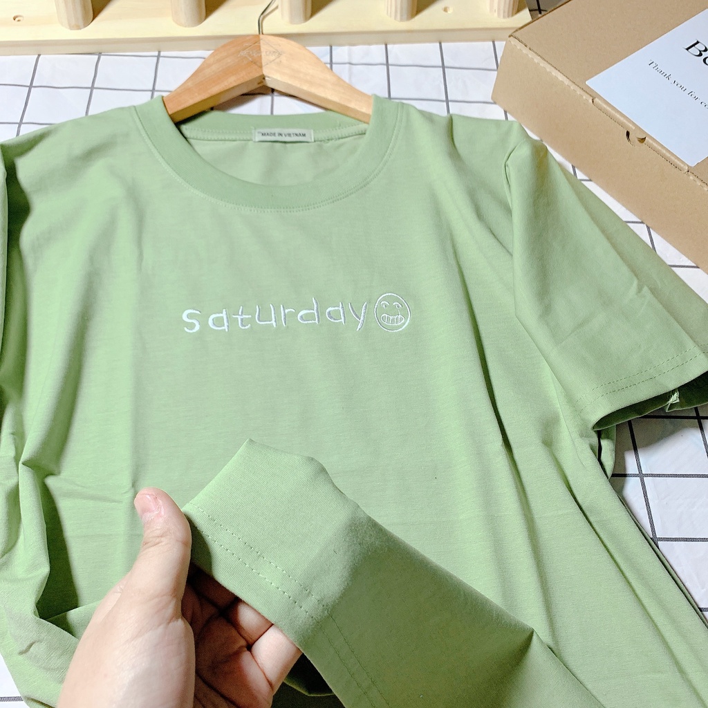 Áo thun thêu chữ 7 ngày trong tuần, áo phông nam nữ unisex cặp đôi Bencyshop