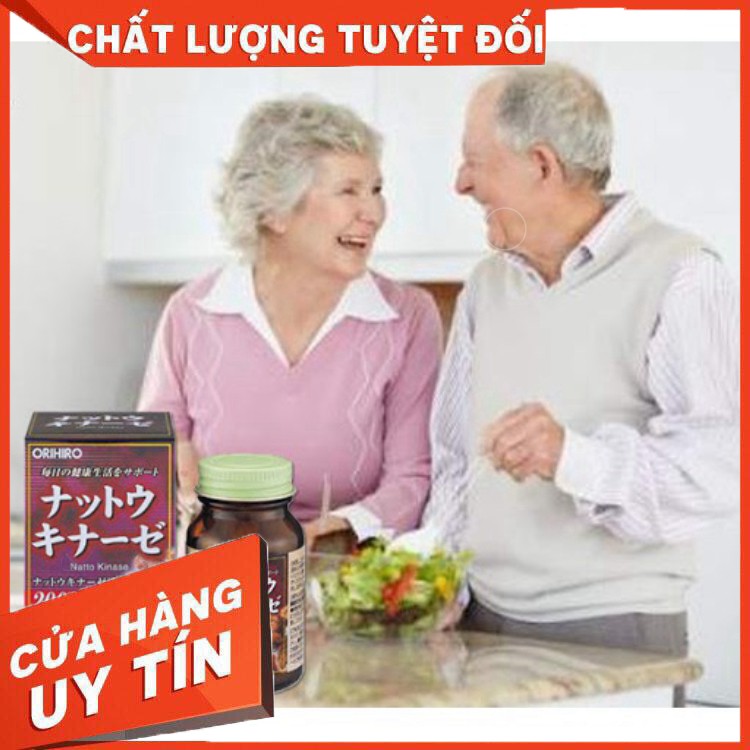 Viên uống Natto Kinase 2000fu Orihiro 60 Viên ngăn ngừa tai biến, chống đột quỵ