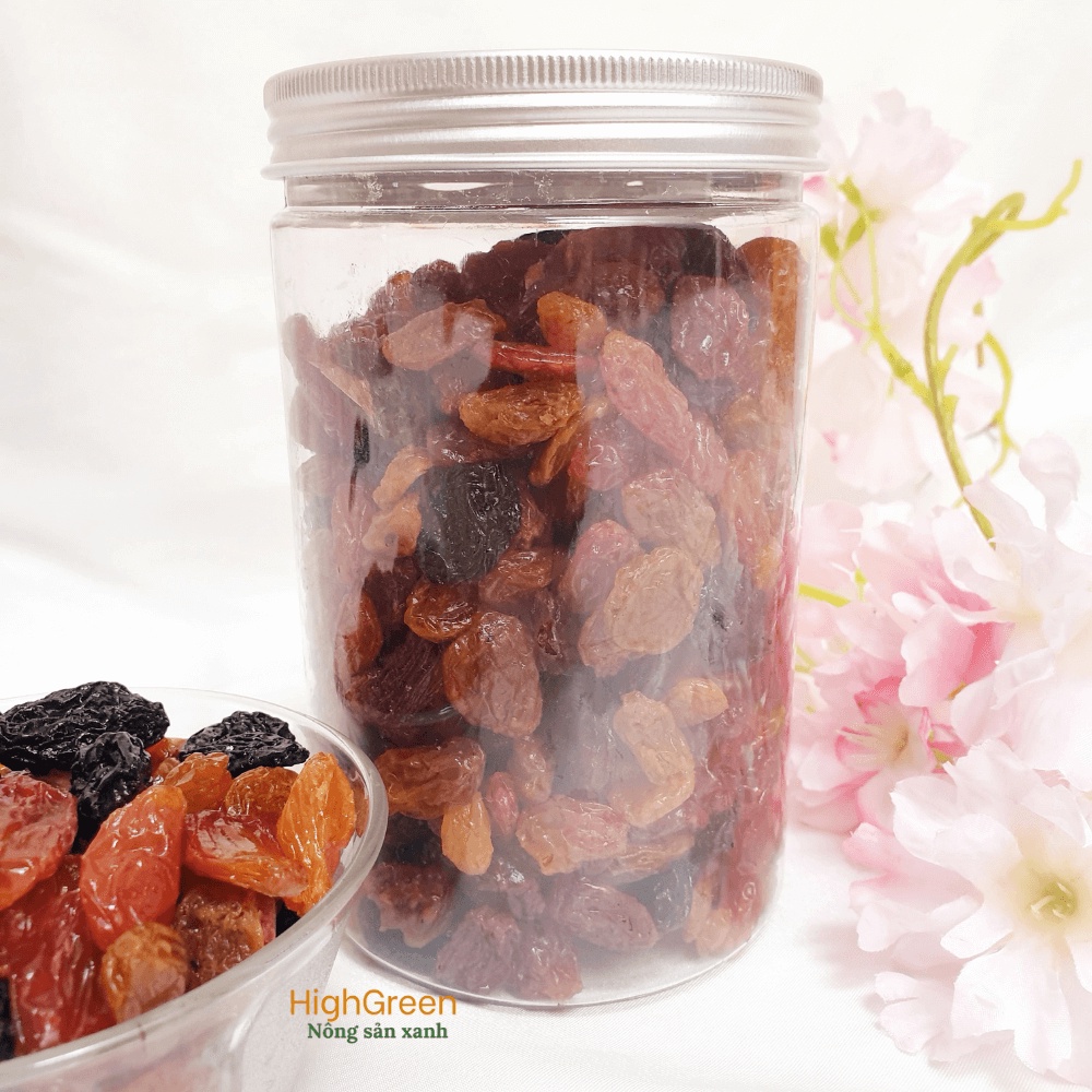 Nho Khô Raisins 3 Màu Không Hạt (Hàng Nhập Khẩu Chile) - 500g Hàng chính hãng