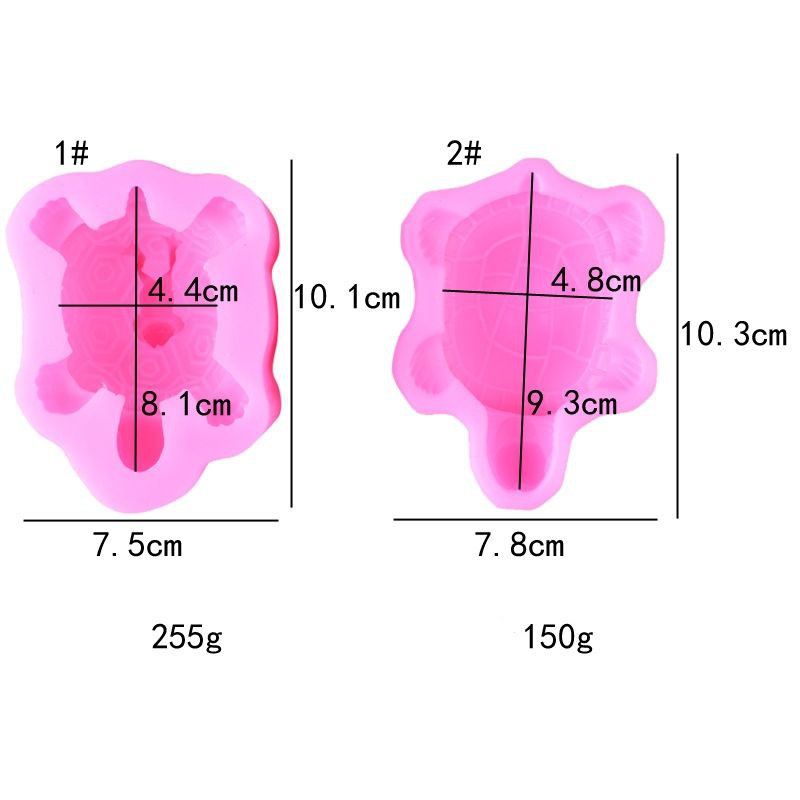 Khuôn silicon 4D con rùa to 9.3*4.8cm